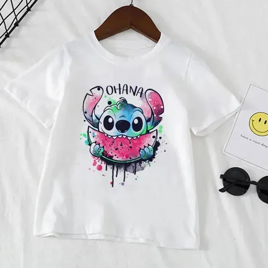 Cute Disney Stitch Print Baby T-shirt