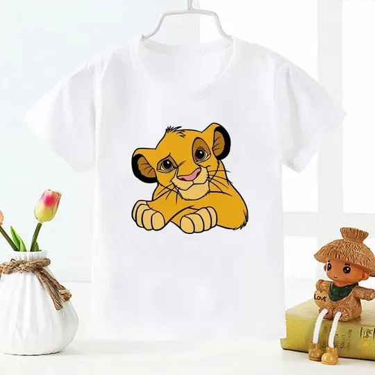 Kawaii Disney The Lion King Kids T shirt Boy Girl White Baby T-shirt