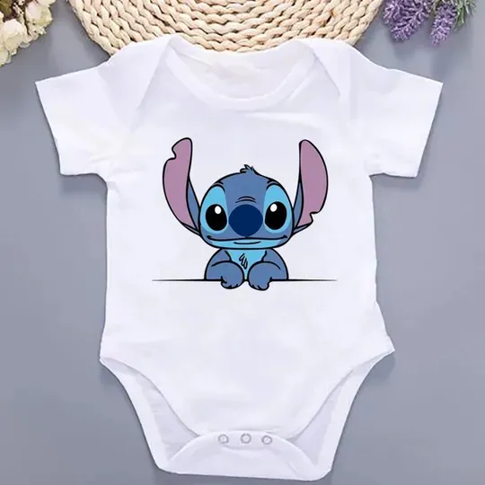 Summer New Baby Clothing Stitch Angel Baby Onesies