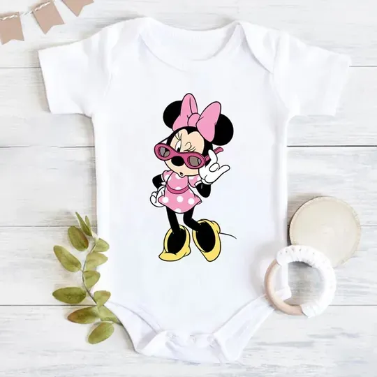 Kawaii Minnie Mouse Baby Girl Clothes Disney Onesies
