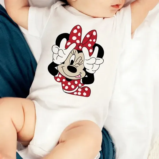Minnie Mouse Baby Girl Clothes for Newborns Summer Onesies