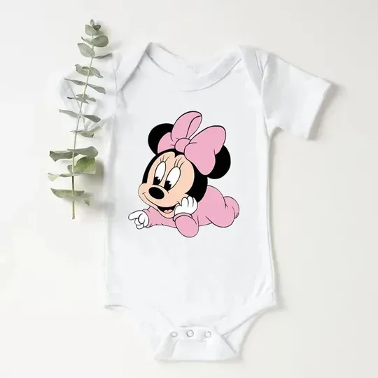 Cute Minnie Baby Onesies  Summer Baby Clothes