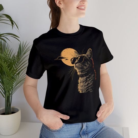Cat Watching Solar Eclipse 2024 Shirt | Solar Eclipse Shirt