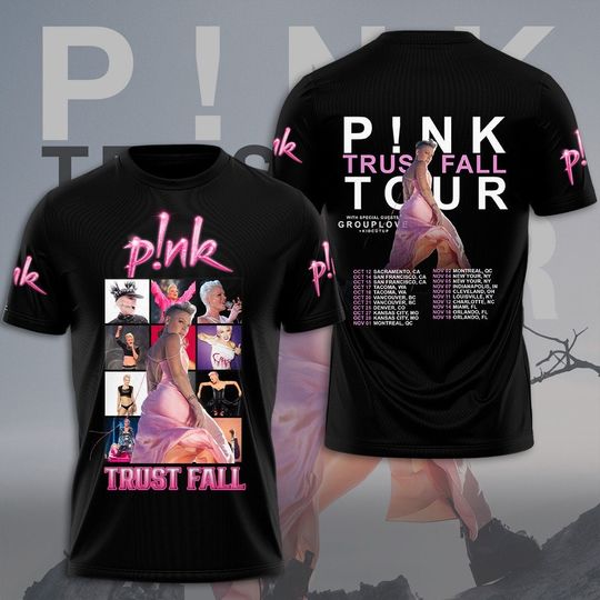 Pink Singer 2024 World Tour 3D T-Shirt - Pink Summer Carnival Shirt
