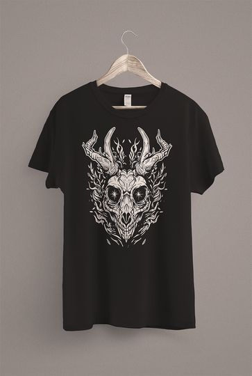 Wendigo Cryptid T-Shirt, Skull Tee Shirt