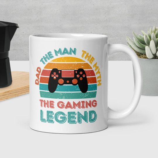 Dad The Man The Myth The Gaming Legend Mug | Gamer Mug