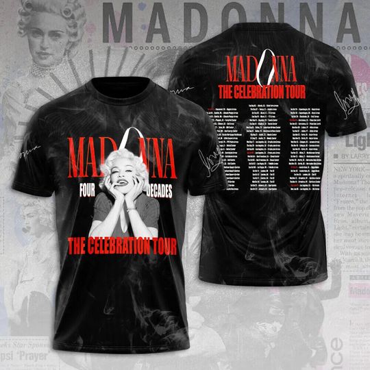 Madonna The Celebration Tour 3D Print T-Shirts