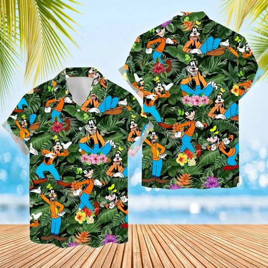 Goofy Dog Hawaiian Shirt, Disney Hawaiian