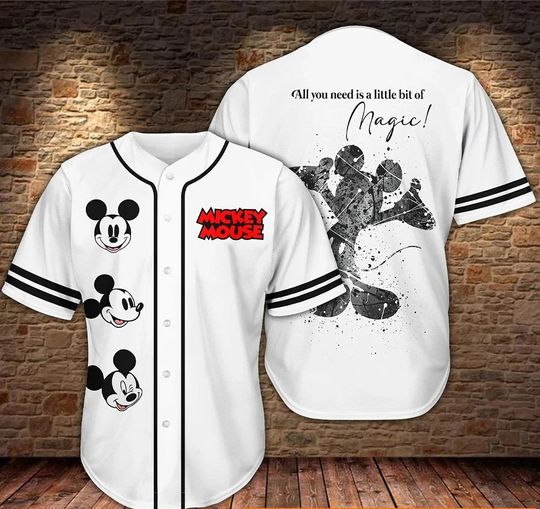 Mickey Mouse Baseball Shirts Disney Magic Kingdom Baseball Jersey