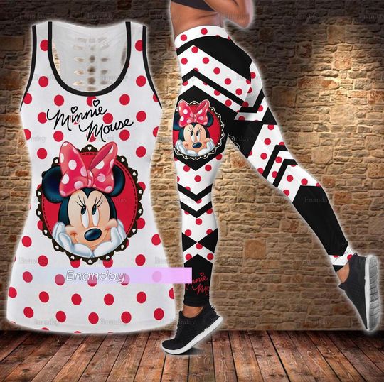 Disney Minnie Tanktop/Leggings, Minnie Mouse Tanktop, Minnie Mouse Leggings