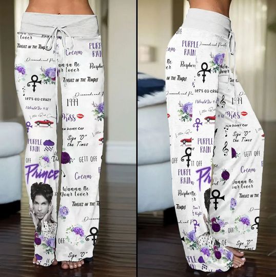 Prince Pur Rain Music Tour Women Pajamas Pants