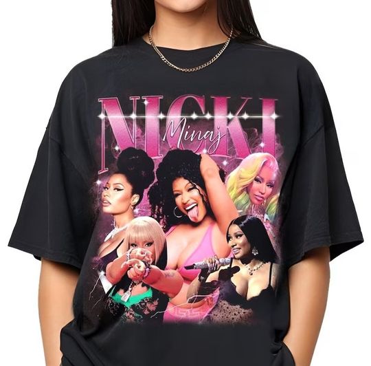 Nicki Minaj Shirt, Nicki Minaj Tour Shirt, Pink Friday 2 Airbrush Nicki Minaj Shirt