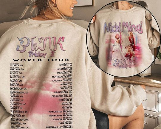 Awesome Nicki Minaj World Tour 2024 Sweatshirt, Nicki Minaj Shirt