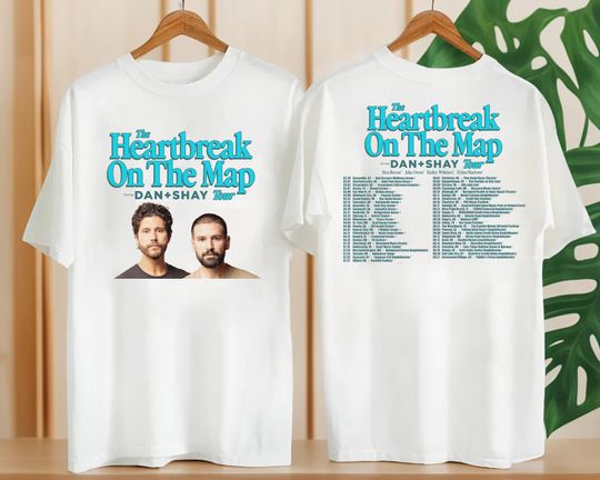 Dan And Shay Tour Heartbreak On The Map 2024 T-Shirt, Dan + Shay Band