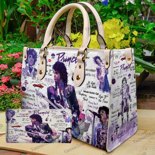 Prince Pur Rain Handbag, Prince Purple Leather Bag