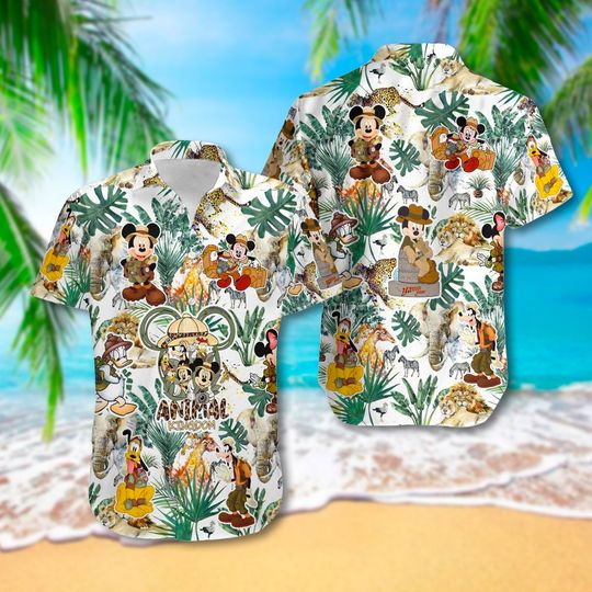 Mouse And Friend Jungle Adventure Aloha Shirt