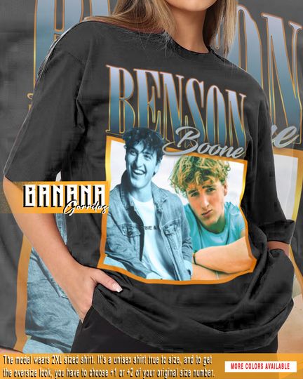 Benson Boone Singer Music Character Top Chart Alternatif Vintage Retro Shirt