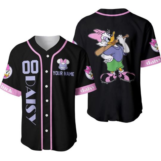 Personalized Daisy Duck Disney Baseball Jersey, Disney Jersey