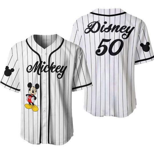 Mickey Mouse 50 Years Anniversary Disney Baseball Jersey, Disney Jersey
