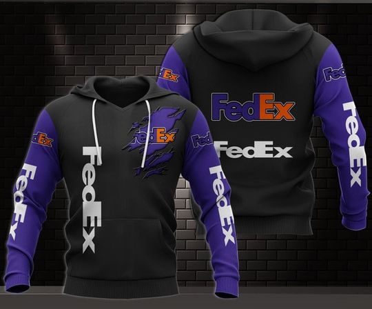 Fedex Purple 3D Hoodie All Over Printed