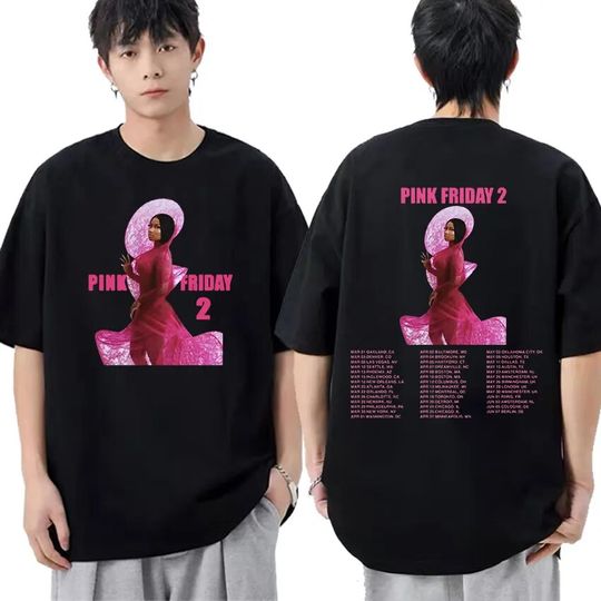 Rapper Nicki Minaj Pink Friday 2 2024 World Tour T Shirt