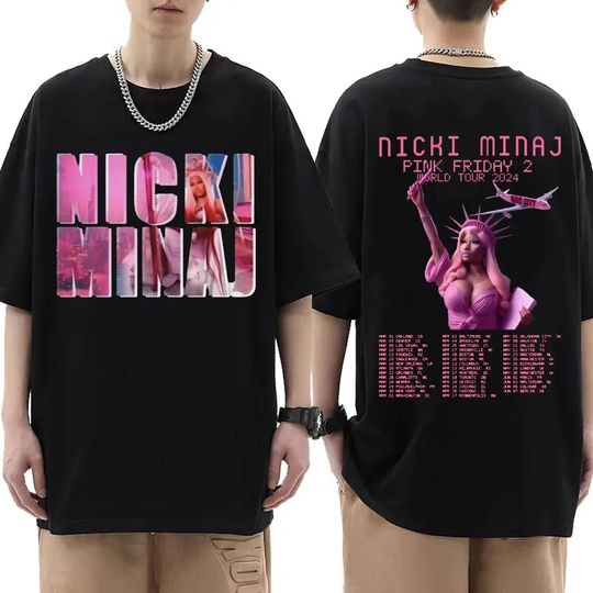 Queen of Rap Nicki Minaj Pink Friday 2 Concert Tour 2024 T-shirts