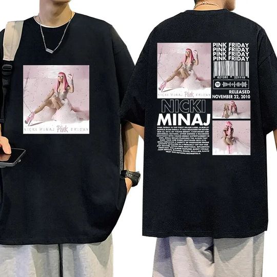 Rapper Nicki Minaj Pink Friday 2024 World Tour Album Graphic T Shirts