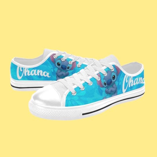 Low Top Shoes Canvas Stitch Ohana Movie Low Top Sneakers