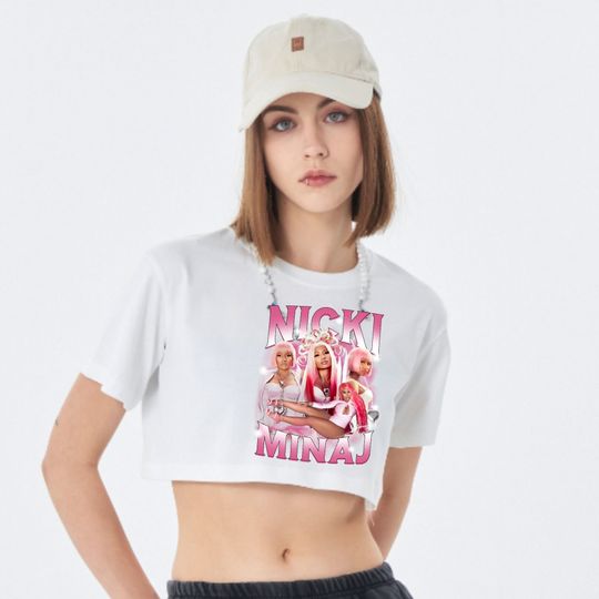 Nicki Minaj Crop Top Shirt Nicki Rapper Singer Minaj Band  Shirt