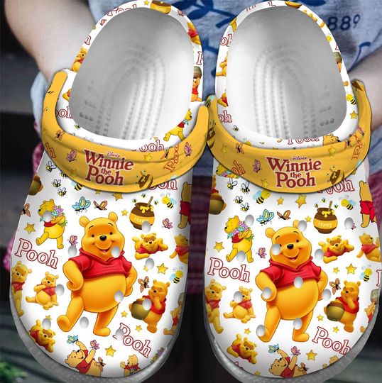 Winnie The Pooh Cartoon Movie Classic Water Rubber Clogs Shoes