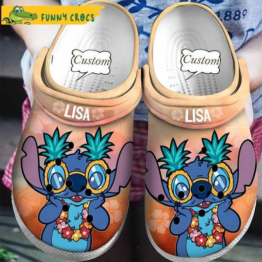 Stitch And Lilo Summer Gift For Fan Classic Water Rubber Clogs Shoes