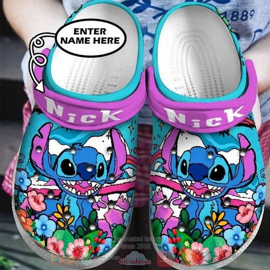 Stitch And Lilo Flower Gift For Fan Classic Water Rubber Clogs Shoes