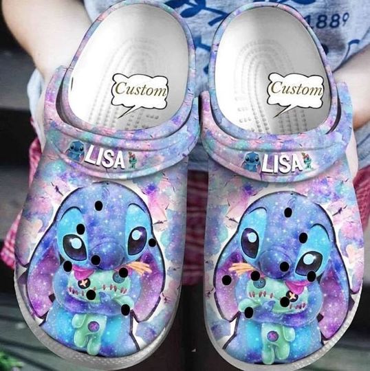 Stitch And Lilo Ohana Gift For Fan Classic Water Rubber Clogs Shoes