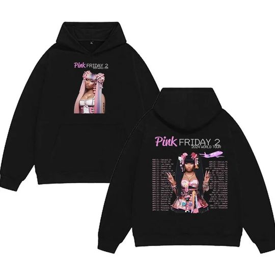 Rapper Nicki Minaj Pink Friday 2 2024 World Tour Hoodie