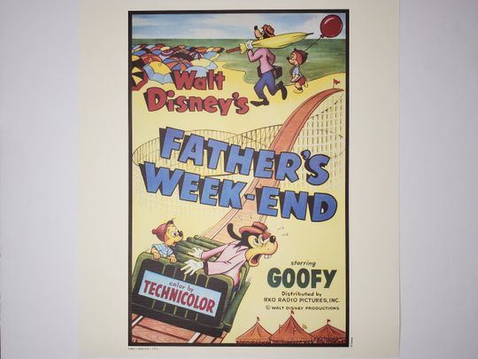 Walt Disney's Father's Week-End Movie Poster, Disney Poster