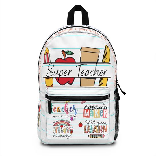 Lined Super Teacher Backpack