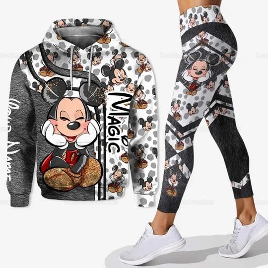 2024 Mickey Mouse 3D Hoodie Legging Set, Disney Hoodie Leggings