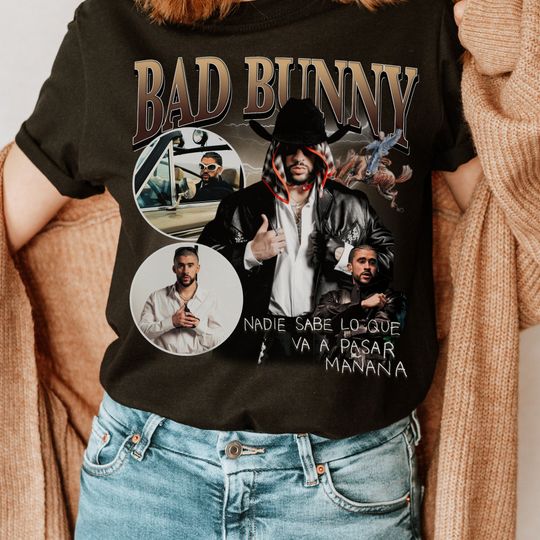 Bad Bunny Vintage Bootleg Tee: 'Nadie Sabe Lo Que Va A Pasar Maana' Edition