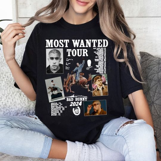 Bad Bunny Nadie Sabe Shirt, Bad Bunny Most Wanted Tour 2024 Shirt, Bad Bunny Merch