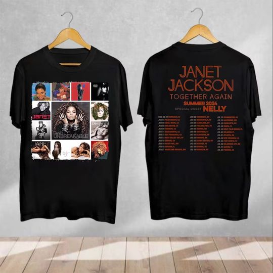 Vintage Janet Jackson Together Again Tour 2024 T-Shirt, Janet Jackson Tour