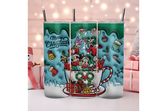 Mickey Mouse And Friends Christmas Tumbler