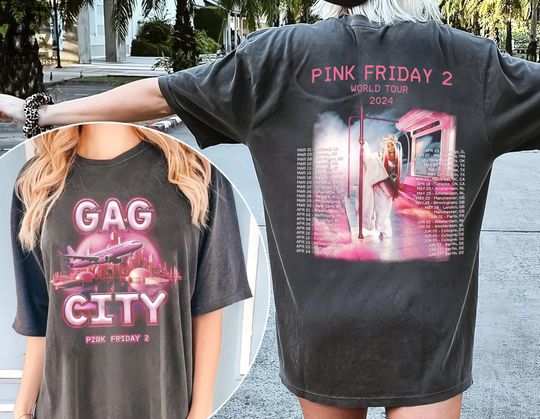 Niicki Mienaj Gag City T-Shirt, Niicki Mienaj Pink Friday 2 Tour T-Shirt
