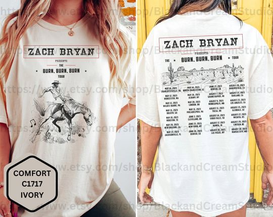 Burn Burn Burn Shirt, Zach Bryan  Shirt, Zach Western Shirt, Zach Shirt
