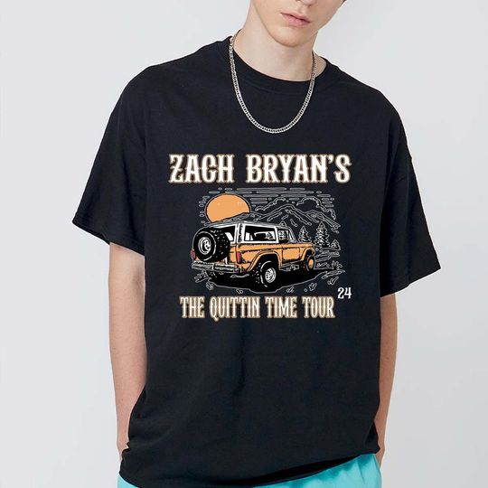 Zach Bryan The Quittin Time Tour 2024 Shirt, Country Music Tour Shirt