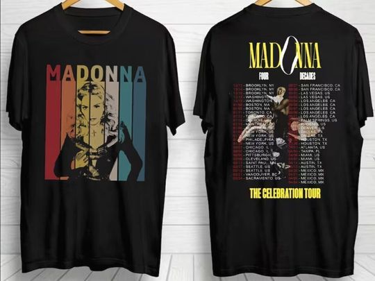 Madonna Four Decades Tour 2023 2024 T-Shirt, Madonna The Celebration Shirt