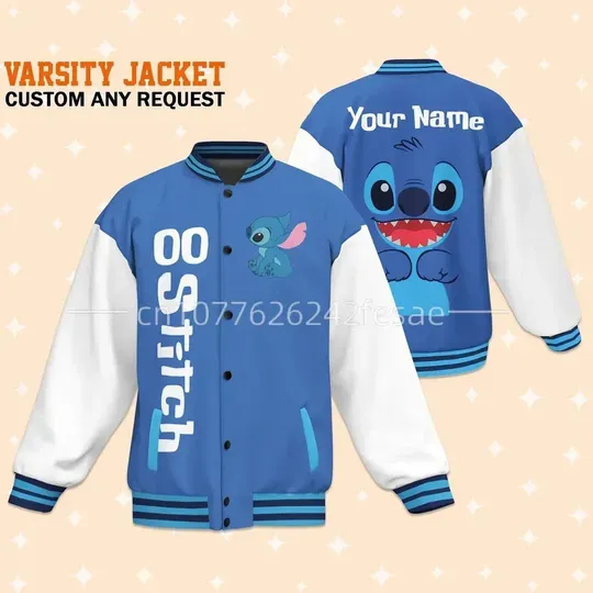 New Customized Stitch Baseball Jackets Disney