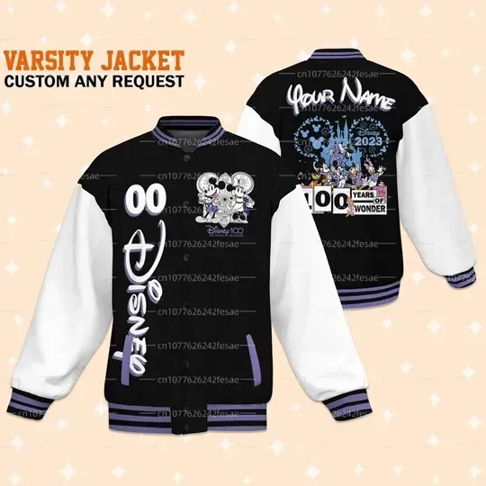 Custom Disney Baseball Jacket Men's and Women's