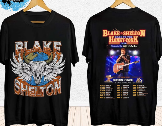 Blake Shelton 2024 Back To The Honky Tonk Tour Shirt, Blake Shelton Fan Shirt