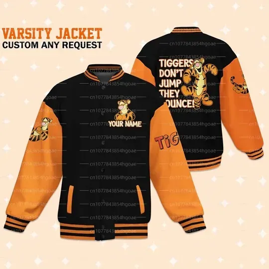 Customized Name Tigger Baseball Jacket Disney