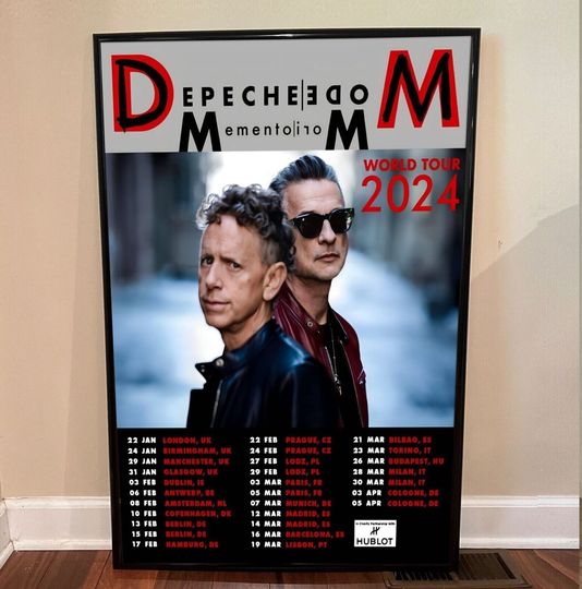 Depeche Mode Memento Mori World Tour 2024 Poster